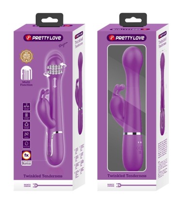 PRETTY LOVE DEJON VIBRADOR RABBIT MULTIFUNCION 3 EN 1 MORADO