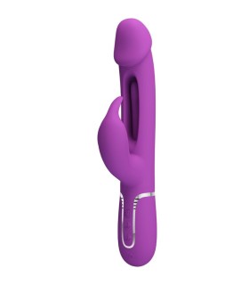 PRETTY LOVE KAMPAS VIBRADOR RABBIT MULTIFUNCION 3 EN 1 MORADO