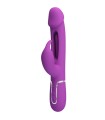 PRETTY LOVE - KAMPAS VIBRADOR RABBIT MULTIFUNCIÓN 3 EN 1 MORADO