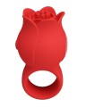 PRETTY LOVE - JAE VIBRADOR DE DEDO FORMA DE ROSA 10 VIBRACIONES ROJO