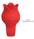 PRETTY LOVE JAE VIBRADOR DE DEDO FORMA DE ROSA 10 VIBRACIONES ROJO