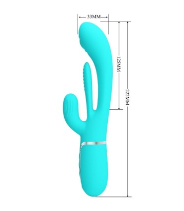 PRETTY LOVE SHANIA TRIPLE VIBRADOR RABBIT MULTIFUNCION 3 EN 1