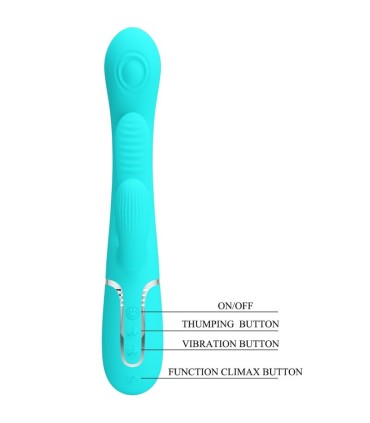 PRETTY LOVE SHANIA TRIPLE VIBRADOR RABBIT MULTIFUNCION 3 EN 1
