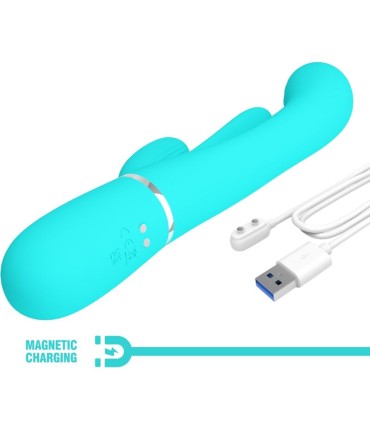 PRETTY LOVE SHANIA TRIPLE VIBRADOR RABBIT MULTIFUNCION 3 EN 1