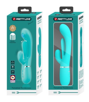 PRETTY LOVE SHANIA TRIPLE VIBRADOR RABBIT MULTIFUNCION 3 EN 1