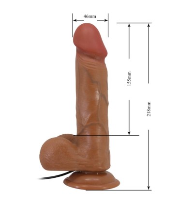 BAILE BAHAMUT VIBRADOR REALISTICO 218 CM NATURAL CONTROL REMOTO