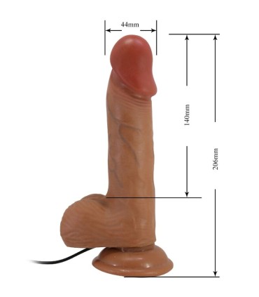 BAILE CATOBLEPAS VIBRADOR REALISTICO 206 CM NATURAL CONTROL REMOTO