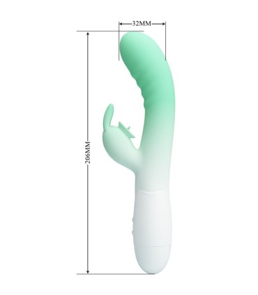 PRETTY LOVE CERBERUS VIBRADOR RABBIT 3O VIBRACIONES VERDE