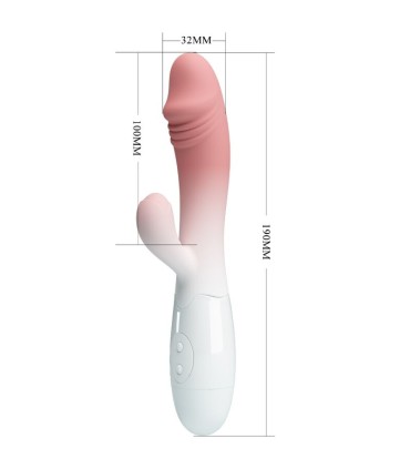 PRETTY LOVE SNAPPY VIBRADOR RABBIT 3O VIBRACIONES ROSA