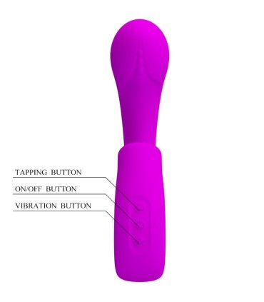 PRETTY LOVE SIBEL VIBRADOR PUNTO G ESTIMULADOR CLITORIS 10 VIBRACIONES MORADO