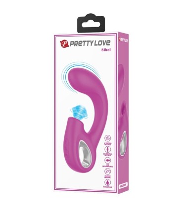 PRETTY LOVE SIBEL VIBRADOR PUNTO G ESTIMULADOR CLITORIS 10 VIBRACIONES MORADO