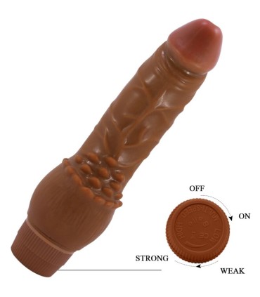 BAILE BARBARA VIBRADOR REALISTICO 195 CM MULATO