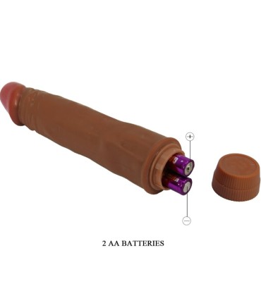 BAILE DWARF VIBRADOR REALISTICO 21 CM MULATO