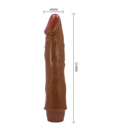 BAILE DWARF VIBRADOR REALISTICO 21 CM MULATO