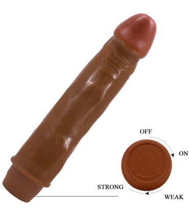 BAILE DWARF VIBRADOR REALISTICO 21 CM MULATO