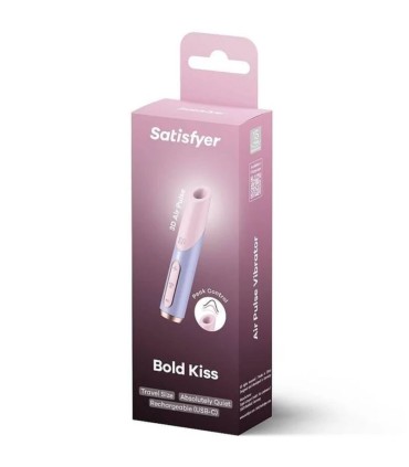 SATISFYER BOLD KISS ESTIMULADOR CLITORIS POR ONDAS ROSA VIOLETA