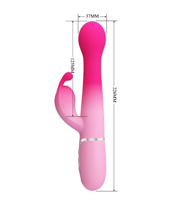 PRETTY LOVE DEJON VIBRADOR RABBIT 3 EN 1 MULTIFUNCION ROSA