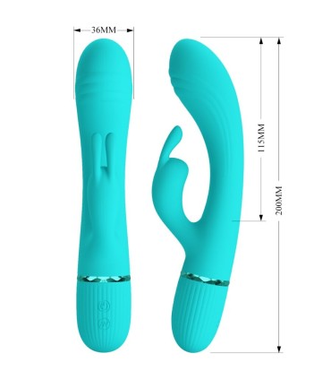 PRETTY LOVE SCOCCO VIBRADOR RABBIT TURQUESA