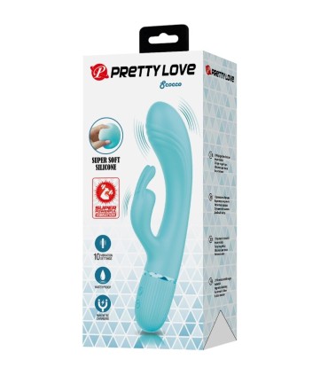 PRETTY LOVE SCOCCO VIBRADOR RABBIT TURQUESA