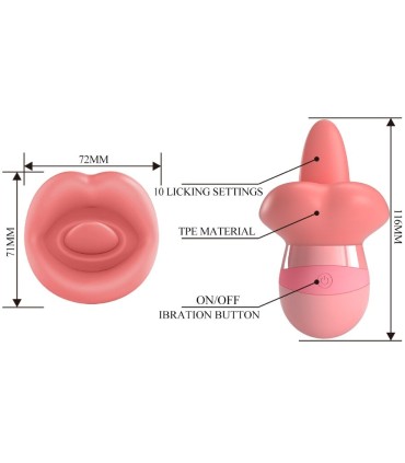 PRETTY LOVE KYLEE LENGUA ESTIMULADORA CLITORIS 10 VIBRACIONES ROSA NUDE