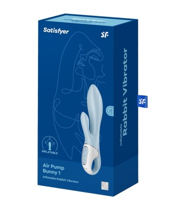 SATISFYER AIR PUMP BUNNY 1 VIBRADOR INFLABLE RABBIT AZUL