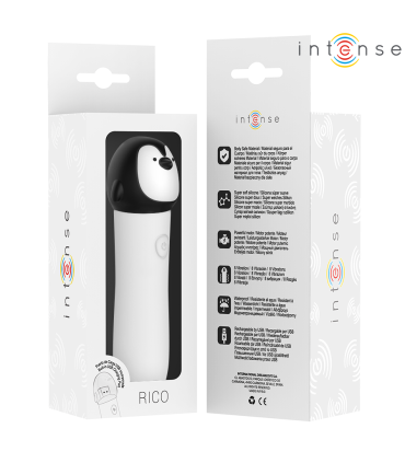 INTENSE RICO BALA VIBRADORA PINGUINO RECARGABLE USB 10 X 22 CM