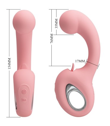 PRETTY LOVE ERYNNYES VIBRADOR PUNTO G ESTIMULADOR CLITORIS 10 VIBRACIONES ROSA