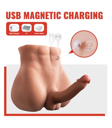 XISE BERTLETT DILDO ASS MASTURBADOR DILDO Y ANO REALISTICO POSICION FRONTAL CON THRUSTING 18 CM