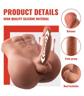 XISE BERTLETT DILDO ASS MASTURBADOR DILDO Y ANO REALISTICO POSICION FRONTAL CON THRUSTING 18 CM