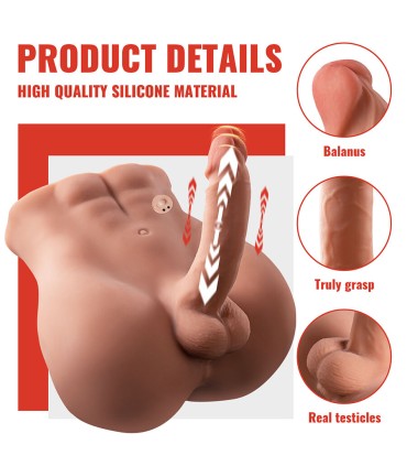 XISE BERTLETT DILDO ASS MASTURBADOR DILDO Y ANO REALISTICO POSICION FRONTAL CON THRUSTING 18 CM