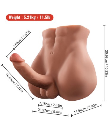 XISE BERTLETT DILDO ASS MASTURBADOR DILDO Y ANO REALISTICO POSICION FRONTAL CON THRUSTING 18 CM