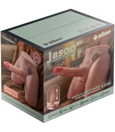 XISE JASON MASTURBADOR DILDO REALISTICO CON THRUSTING Y VIBRACION 17 CM
