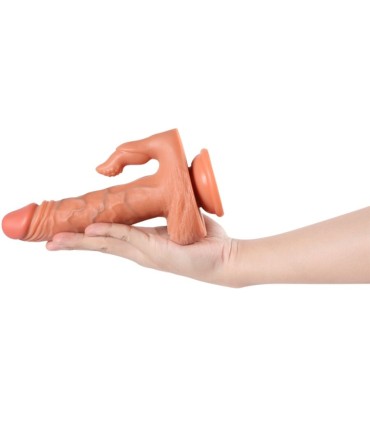 SHEQU JULIAN DILDO Y ESTIMULADOR DE CLITORIS CON VIBRACION Y CONTROL REMOTO 16 CM