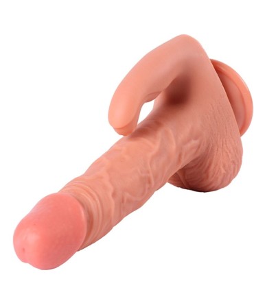 SHEQU HAYDEN DILDO Y ESTIMULADOR DE CLITORIS CON VIBRACION Y CONTROL REMOTO 16 CM