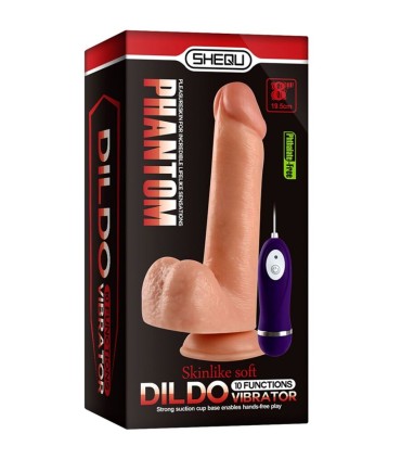 SHEQU ADAM DILDO VIBRADOR CON CONTROL REMOTO 21 CM