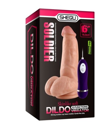 SHEQU SOLDIER DILDO VIBRADOR CON CONTROL REMOTO 16 CM