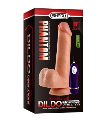 SHEQU PHANTOM DILDO VIBRADOR CON CONTROL REMOTO 20 CM