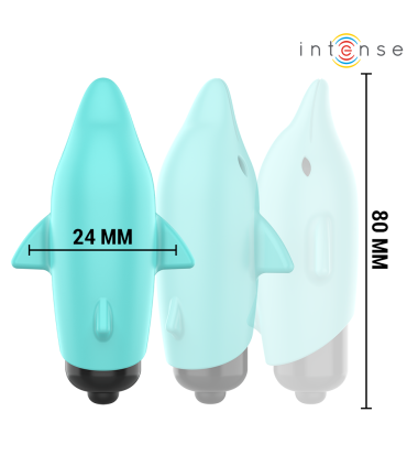 INTENSE ECHO BALA VIBRADORA DELFIN AZUL 8 X 47 CM