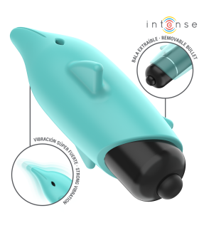 INTENSE ECHO BALA VIBRADORA DELFIN AZUL 8 X 47 CM