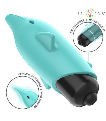 INTENSE ECHO BALA VIBRADORA DELFIN AZUL 8 X 47 CM
