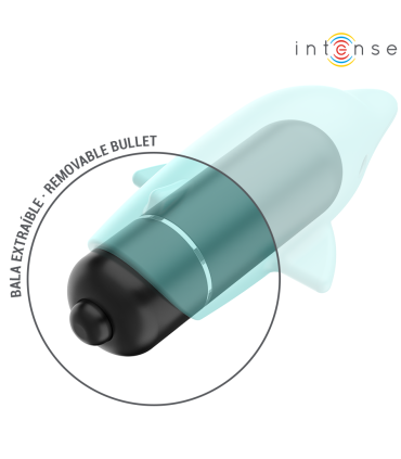 INTENSE ECHO BALA VIBRADORA DELFIN AZUL 8 X 47 CM