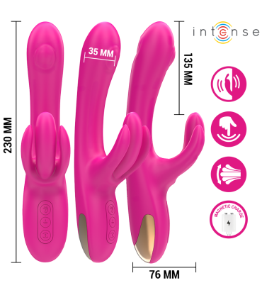 INTENSE BRITNEY VIBRADOR MULTIFUNCION RABBIT 23 CM ROSA