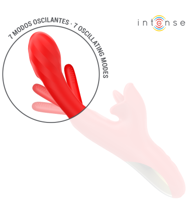 INTENSE JESSICA VIBRADOR MULTIFUNCION ESTIMULACION CLITORIS 248 CM ROJO