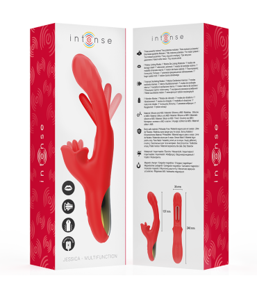 INTENSE JESSICA VIBRADOR MULTIFUNCION ESTIMULACION CLITORIS 248 CM ROJO
