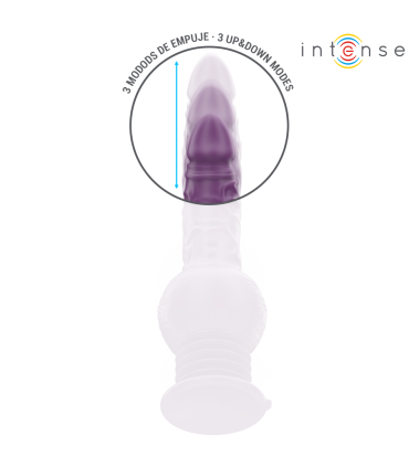 INTENSE TATUM VIBRADOR MULTIFUNCION CON VIBRACION UP AND DOWN 24 CM MORADO