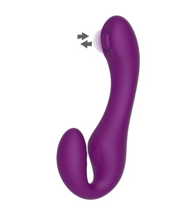 XOCOON STRAPLESS STRAP ON VIBRADOR 2 EN 1 CON CONTROL REMOTO MORADO