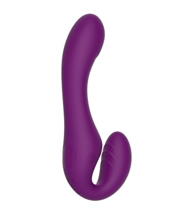 XOCOON STRAPLESS STRAP ON VIBRADOR 2 EN 1 CON CONTROL REMOTO MORADO