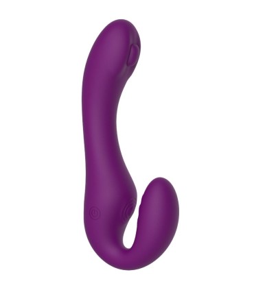 XOCOON STRAPLESS STRAP ON VIBRADOR 2 EN 1 CON CONTROL REMOTO MORADO
