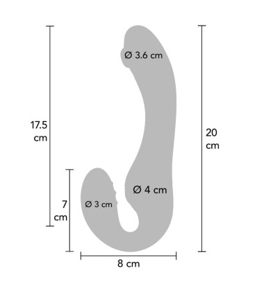 XOCOON STRAPLESS STRAP ON VIBRADOR 2 EN 1 CON CONTROL REMOTO MORADO