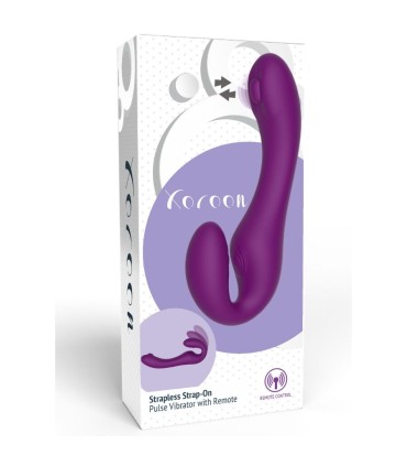 XOCOON STRAPLESS STRAP ON VIBRADOR 2 EN 1 CON CONTROL REMOTO MORADO